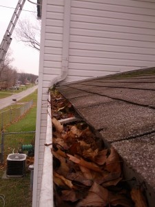 Before picture of gutters.